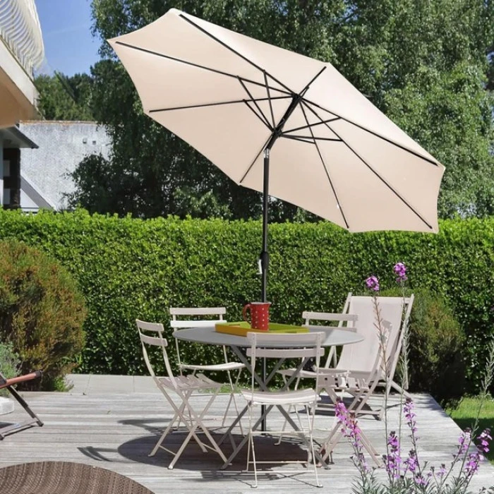 Зонтик садовый регулируемый с наклоном бежевый Bonro B-016 3м 8 спиц