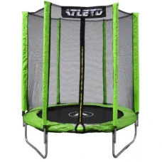 Батут дитячий з сіткою та драбинкою 183 см Atleto зелений