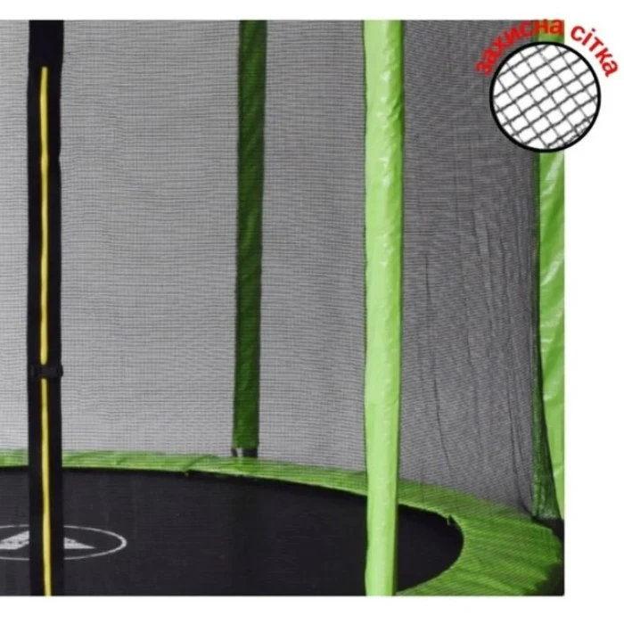 Батут дитячий з сіткою та драбинкою 183 см Atleto зелений