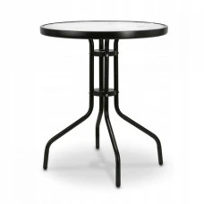 Стол стеклянный садовый для террасы балкона Bonro B-60 черный