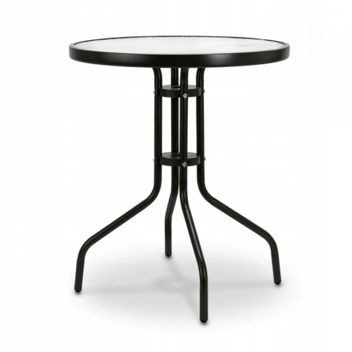 Стол стеклянный садовый для террасы балкона Bonro B-60 черный