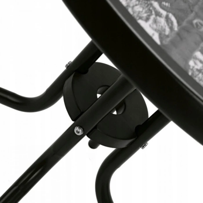 Стол стеклянный садовый для террасы балкона Bonro B-60 черный