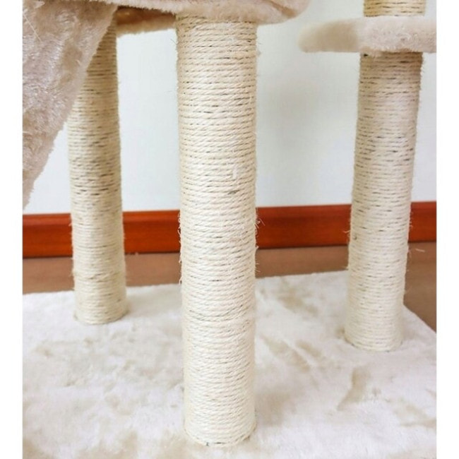 Игровой комплекс-дряпалка для кошек 138 см Bonro B-40 бежевый