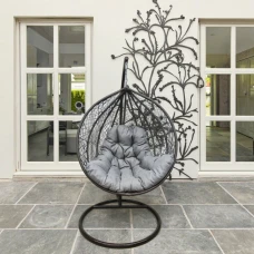 Подвесное кресло-качалка кокон Bonro 329 M (коричнево-серый)