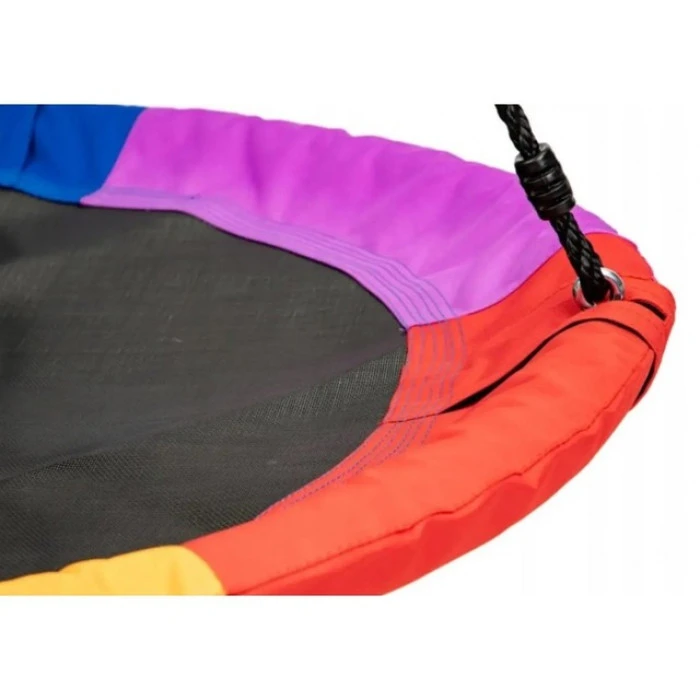 Качели-гнездо для детей круглые с флажками 100 см Spoko SP-002 разноцветная