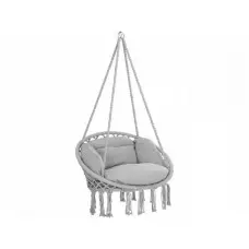 Крісло підвісне бразилійське гойдалка гамак Bonro B-092-3 сірий 120 кг + велика подушка