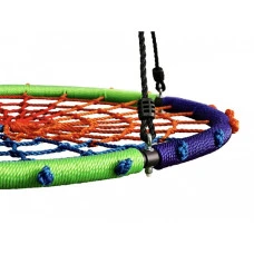 Качели-гнездо круглые детские 100 см Spoko SP-5C садовая подвесная для улицы разноцветная