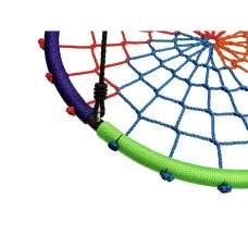 Качели-гнездо круглые детские 100 см Spoko SP-5C садовая подвесная для улицы разноцветная