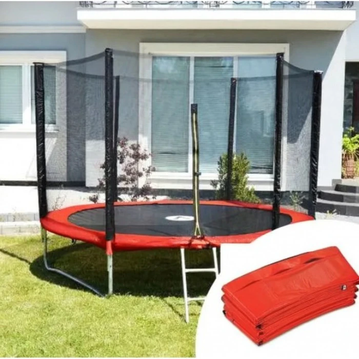 Накидка на пружини для батута 312 см 10 ft червона