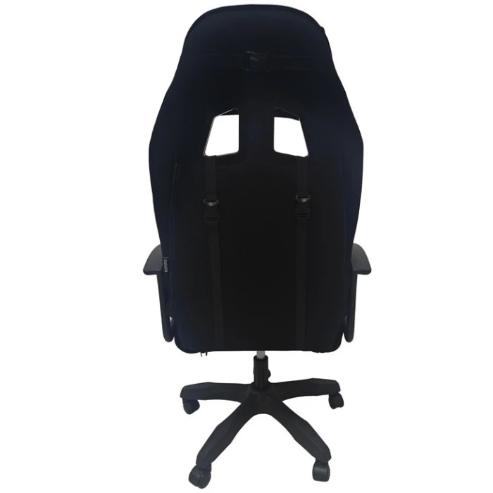 Крісло геймерське з тканини Bonro B-944 чорно-сіре + 2 подушки