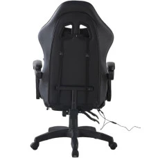 Геймерське крісло з підсвіткою масажем пультом Bonro B-144 чорне