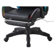 Геймерське крісло з підсвіткою масажем пультом Bonro B-144 чорне