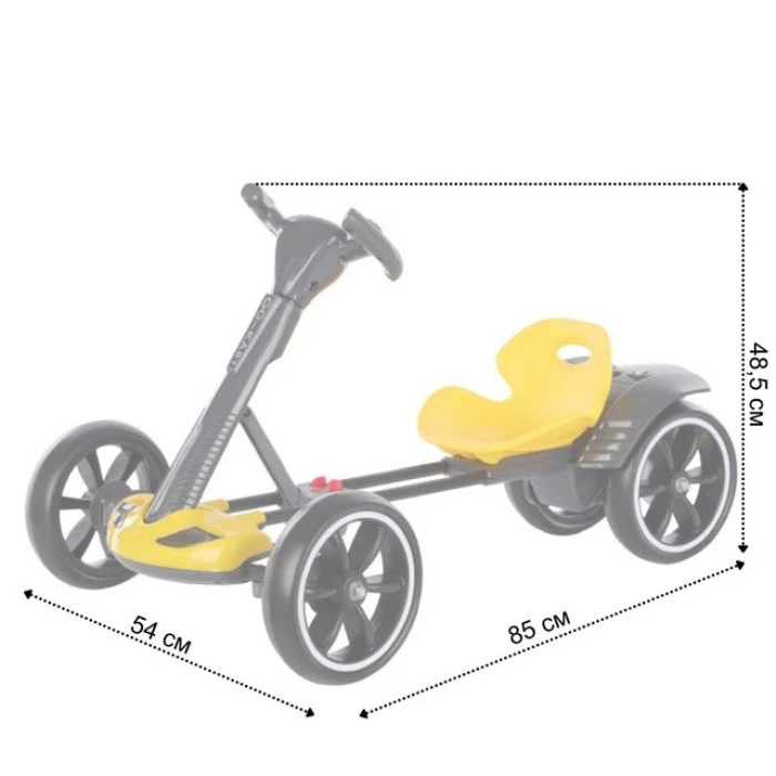 Дитячий електрокарт з пультом керування Spoko SP-V17 6V4,5 жовтий