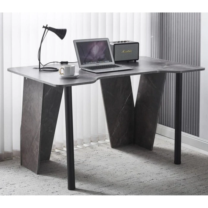 Геймерський ігровий комп'ютерний стіл 130 см Bonro B-12 сірий