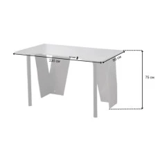 Геймерський ігровий комп'ютерний стіл 130 см Bonro B-12 сірий