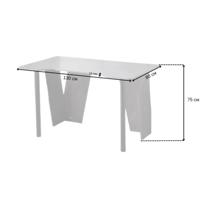 Геймерський ігровий комп'ютерний стіл 130 см Bonro B-12 сірий