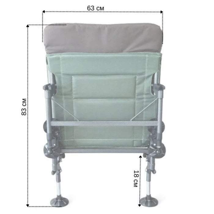 Крісло стілець рибальський шезлонг розкладний Bonro B-21 темно-зелене