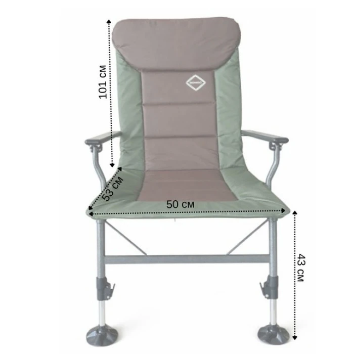 Крісло стілець рибальський шезлонг розкладний Bonro B-21 темно-зелене