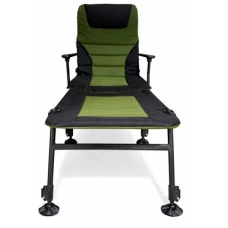 Крісло коропове розкладне Bonro B-24 чорно-зелений + підставка