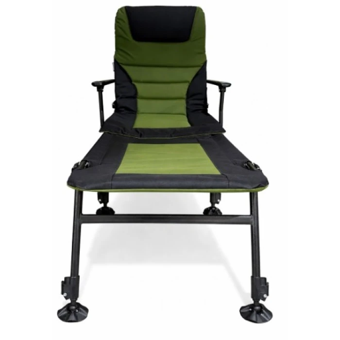 Крісло коропове розкладне Bonro B-24 чорно-зелений + підставка