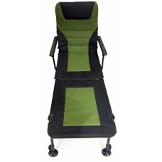 Крісло коропове розкладне Bonro B-24 чорно-зелений + підставка