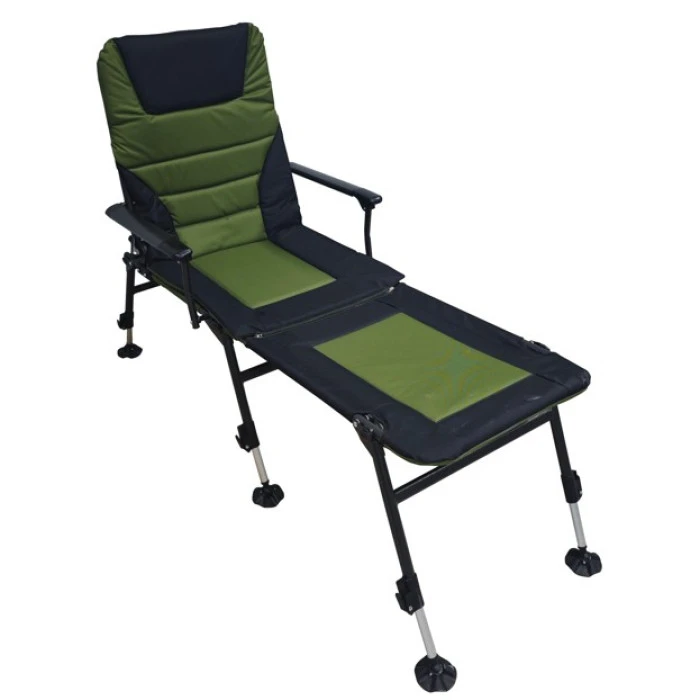 Крісло коропове розкладне Bonro B-24 чорно-зелений + підставка