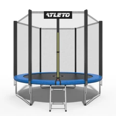 Батут детский с сеткой и стремянкой 312 см Atleto