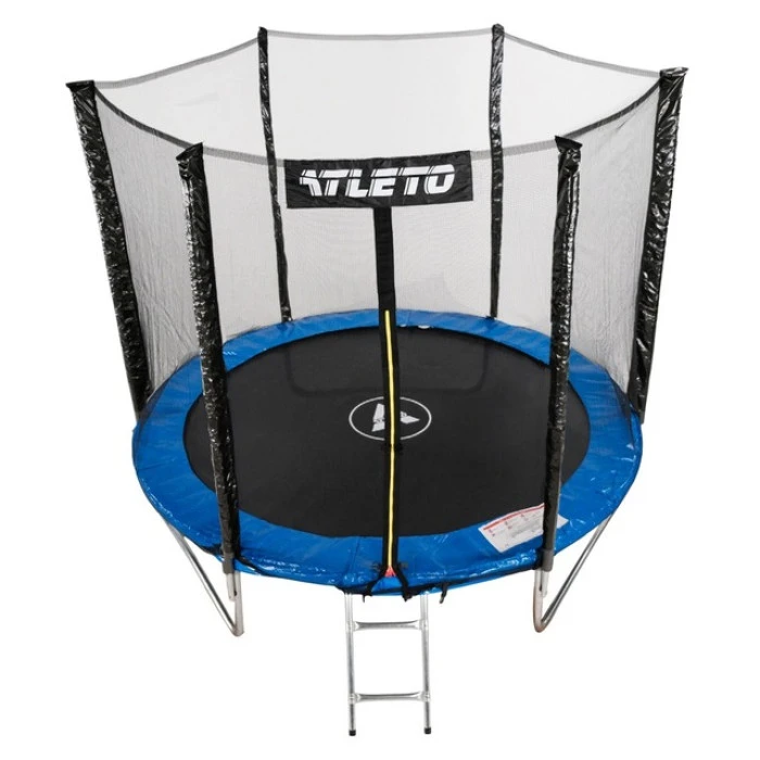 Батут дитячий з сіткою та драбинкою 312 см Atleto