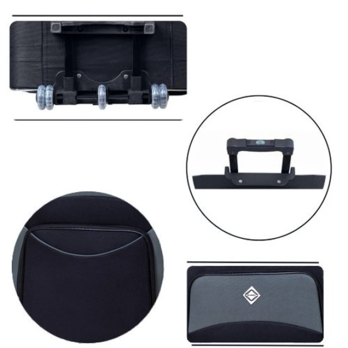 Валіза Bonro Style набір 3 шт. чорно-сірий