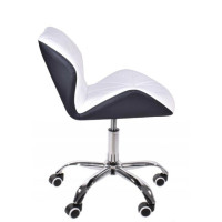 Кресло на колесах белое+черное Bonro B-531