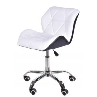 Кресло на колесах белое+черное Bonro B-531