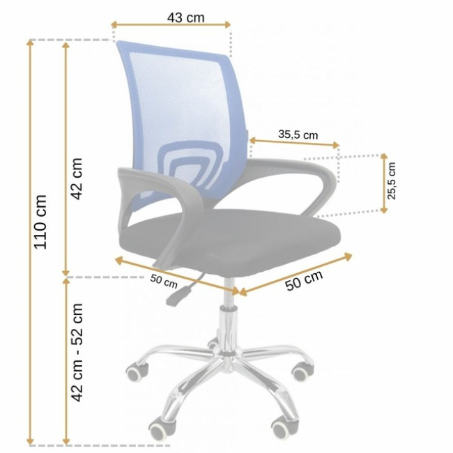 Кресло Bonro B-619 синее
