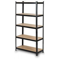 Стеллаж металлический 3 секции 15 полок Siker черный 180x90x40