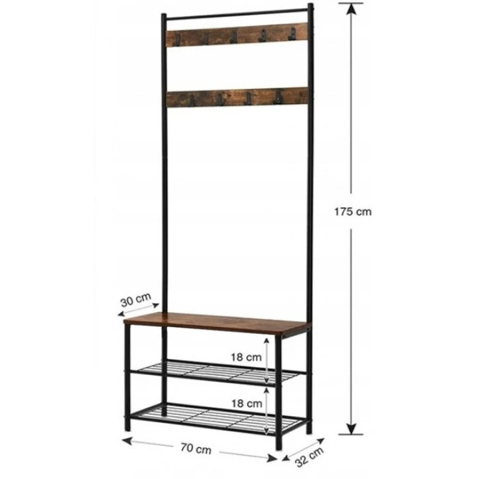 Вешалка напольная стойка для обуви Лофт Bonro 126