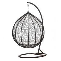 Подвесное кресло-качалка кокон Bonro 329 XL (черно-серое)