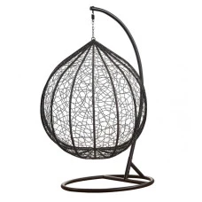 Підвісне крісло-гойдалка кокон Bonro 329 XL (чорно-сіре)