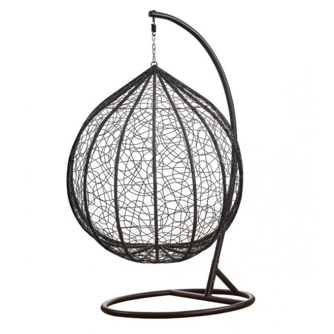 Підвісне крісло-гойдалка кокон Bonro 329 XL (чорно-сіре)