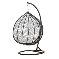 Подвесное кресло-качалка кокон Bonro 329 XL (черно-серое)