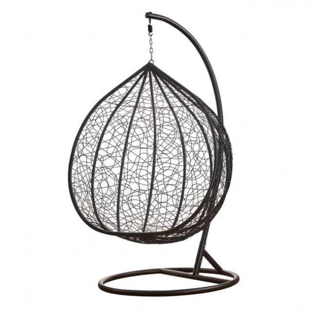 Підвісне крісло-гойдалка кокон Bonro 329 XL (чорно-сіре)