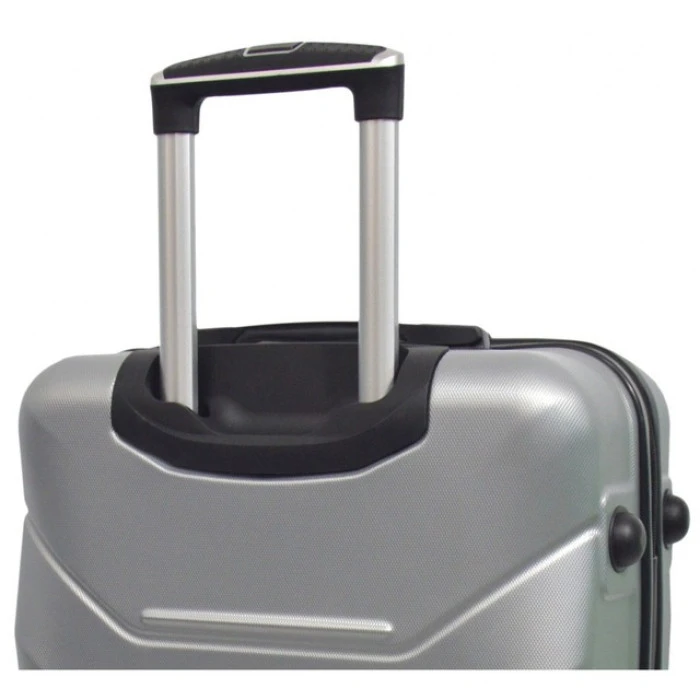 Чемодан комплект пластиковый 2 шт средний большой Bonro 2019 серебряный