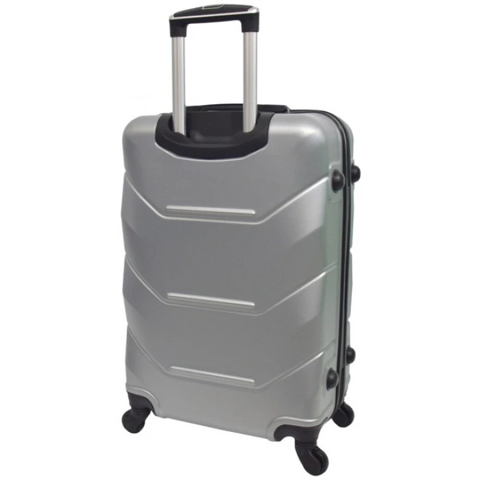 Чемодан комплект пластиковый 2 шт средний большой Bonro 2019 серебряный