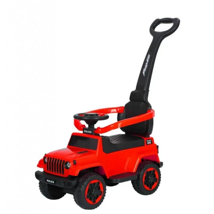 Детская машинка на аккумуляторе каталка-толокар Spoko SP-219 с родительской ручкой красный