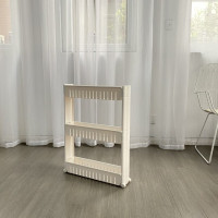 Полиця етажерка для ванної на колесах біла Bonro B03