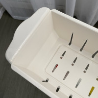 Полиця етажерка для ванної на колесах біла Bonro B03