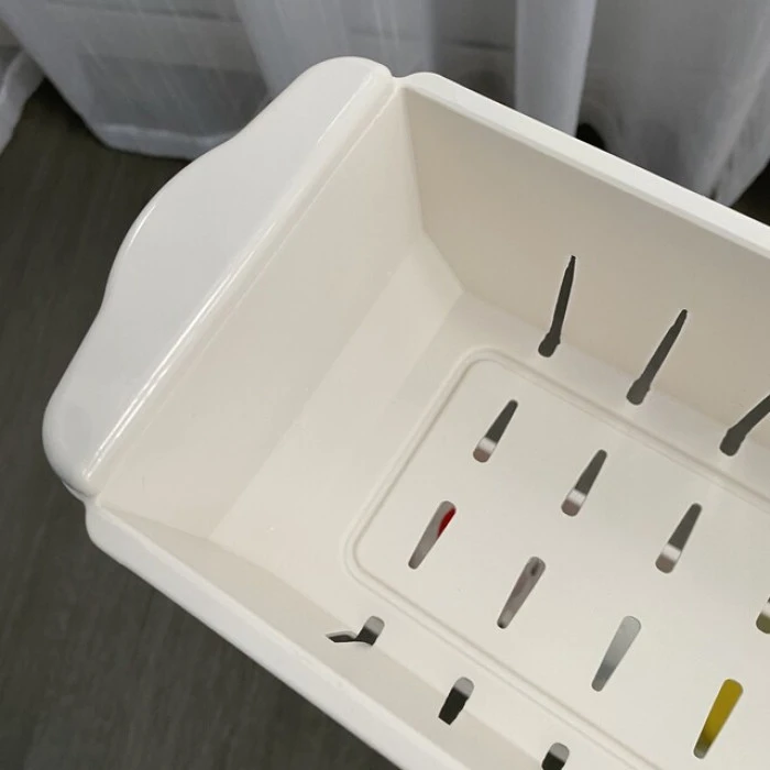 Полиця етажерка для ванної на колесах біла Bonro B03