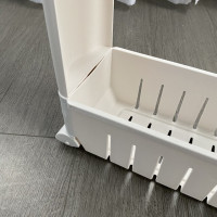 Полиця етажерка для ванної на колесах біла Bonro B03