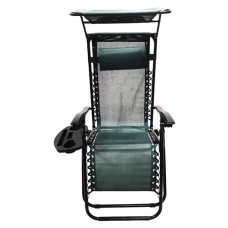 Шезлонг лежак Bonro SP-167A зеленый с крышкой