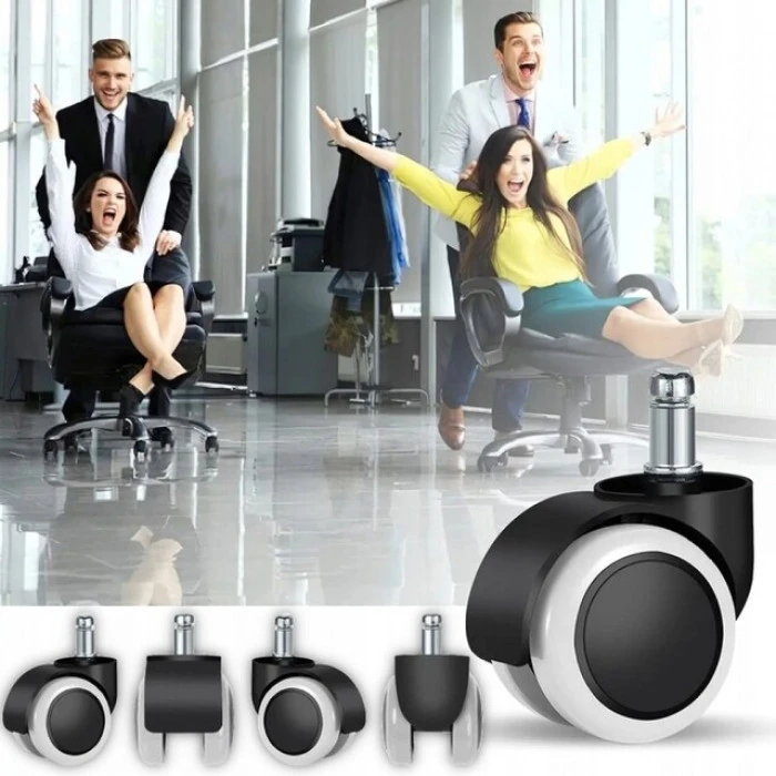 Колесо до офісного крісла нейлонове комплект 5 шт Bonro чорно-біле