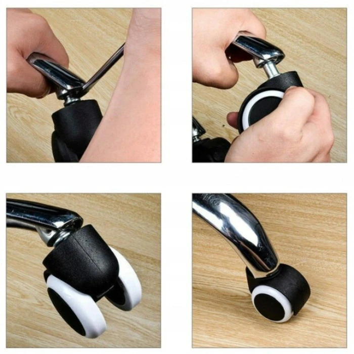 Колесо до офісного крісла нейлонове комплект 5 шт Bonro чорно-біле