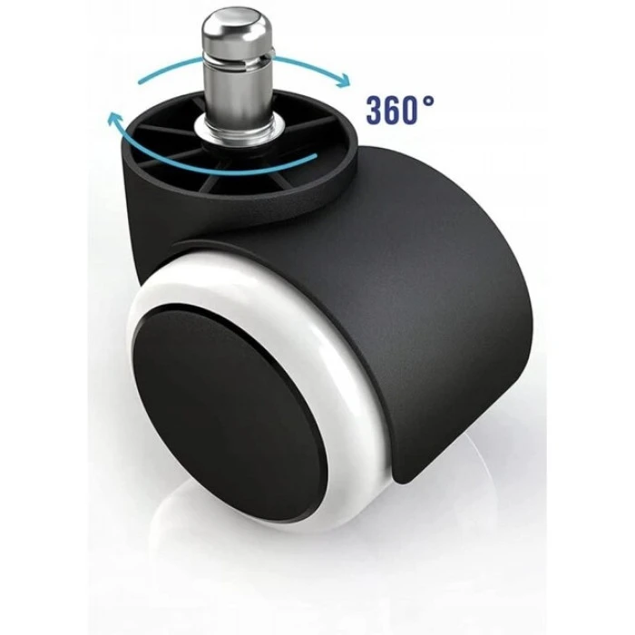 Колесо до офісного крісла нейлонове комплект 5 шт Bonro чорно-біле